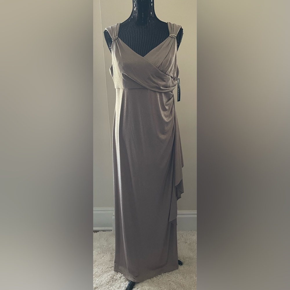 R&M Richard's Shimmer Champagne Gown
NWT Size 14